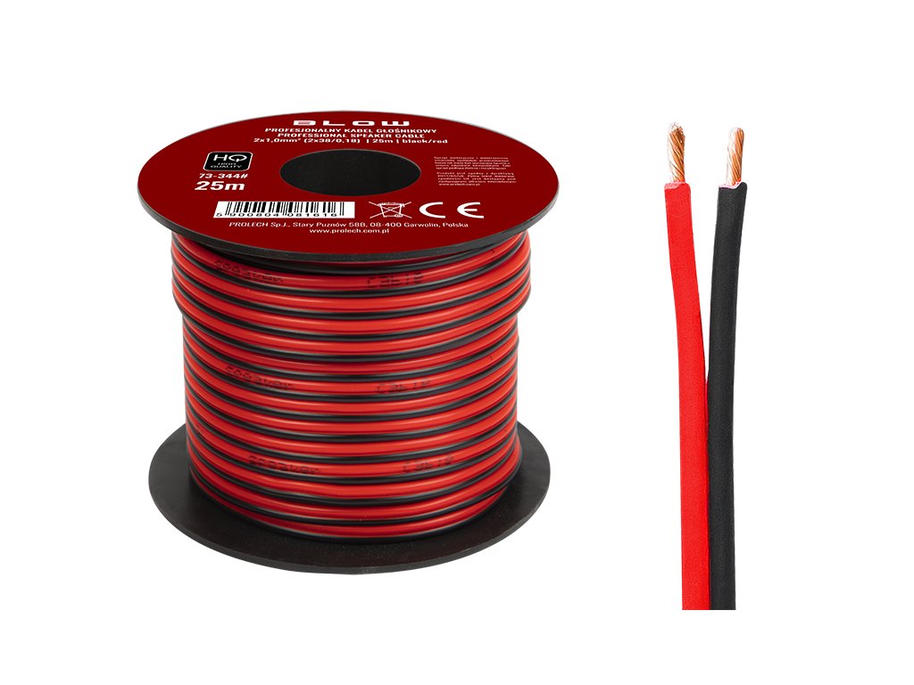 Reproduktorový kábel BLOW 2 x 1 mm2 25 m