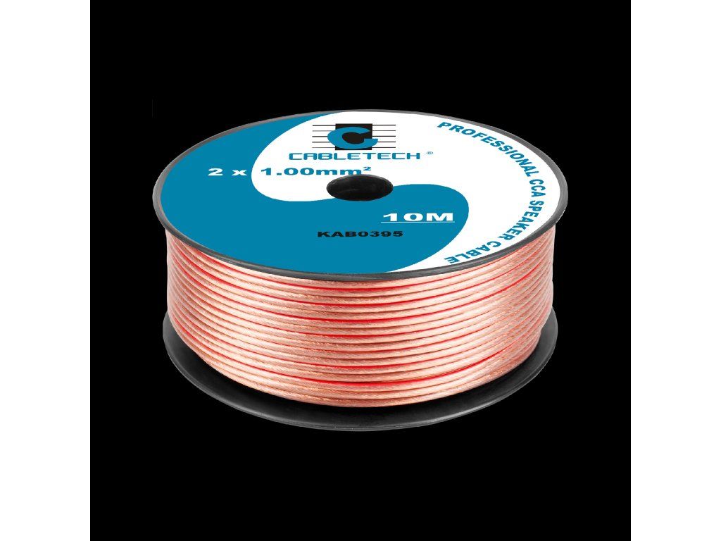 Reproduktorový kábel CCA 2×1 mm 10 m L-KAB0395