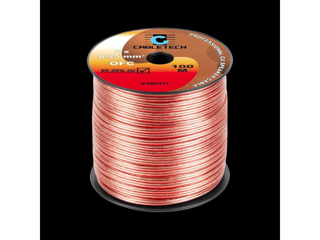 Reproduktorový kábel OFC 2×0,75 mm L-KAB0313