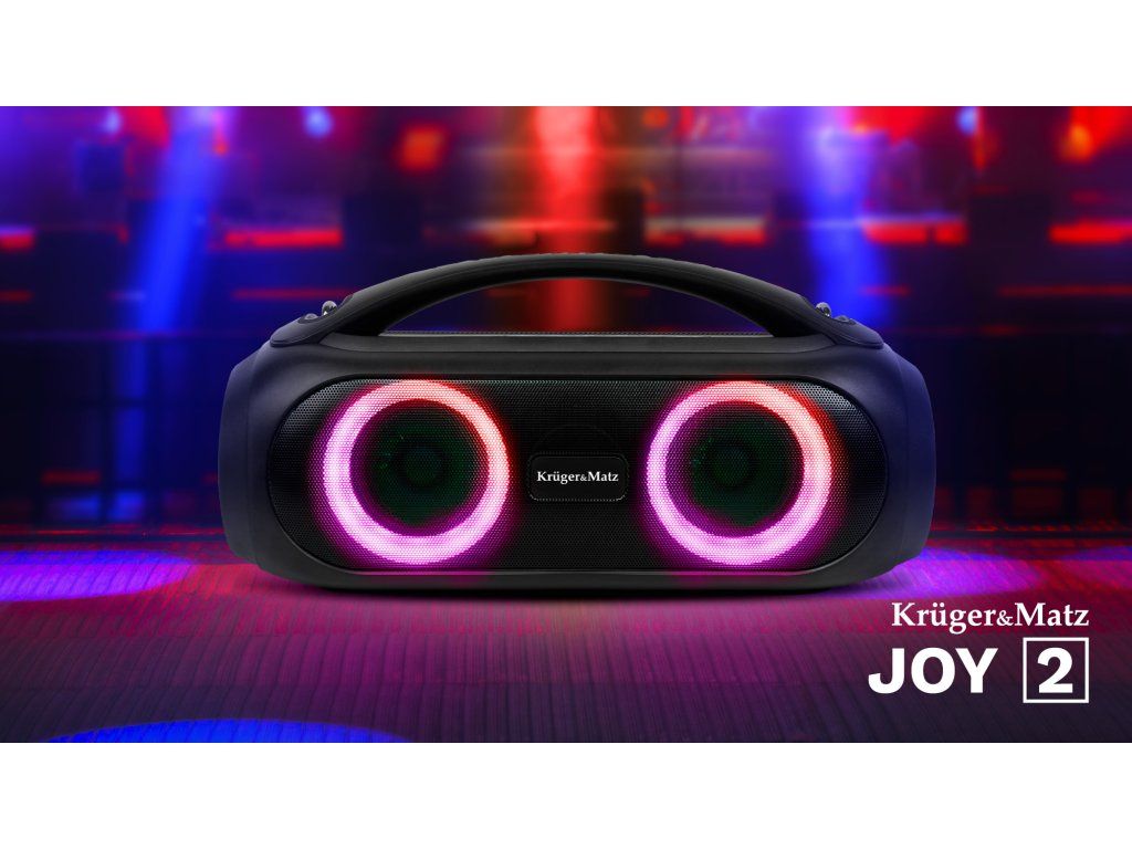 Prenosný Bluetooth reproduktor Krüger&Matz JOY 2 s FM rádiom a RGB podsvietením L-KM0561 detail 2
