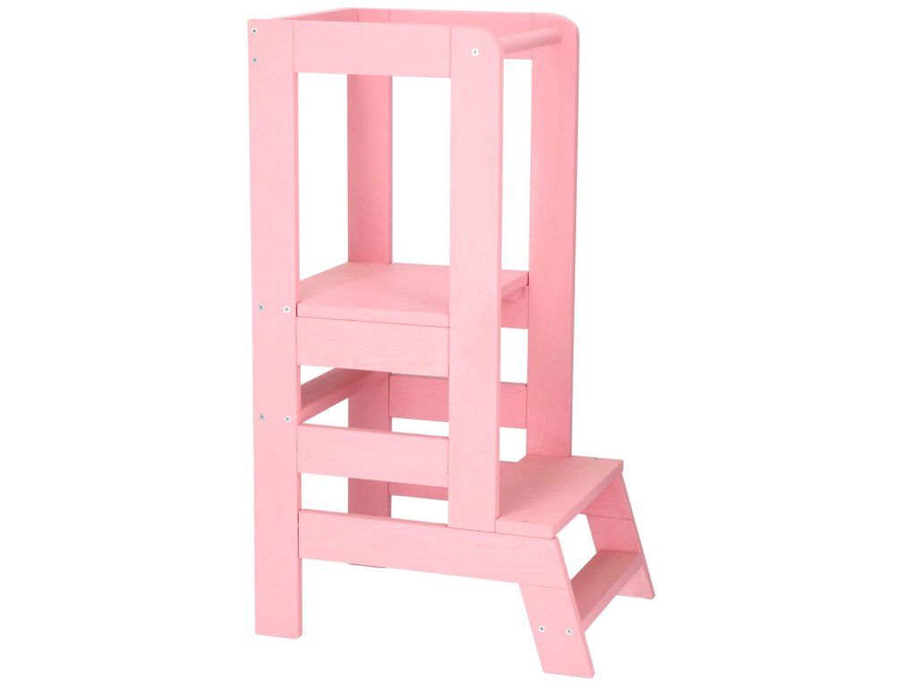 Montessori učiaca veža pre deti ružová S-KCH01 PINK - detail 2