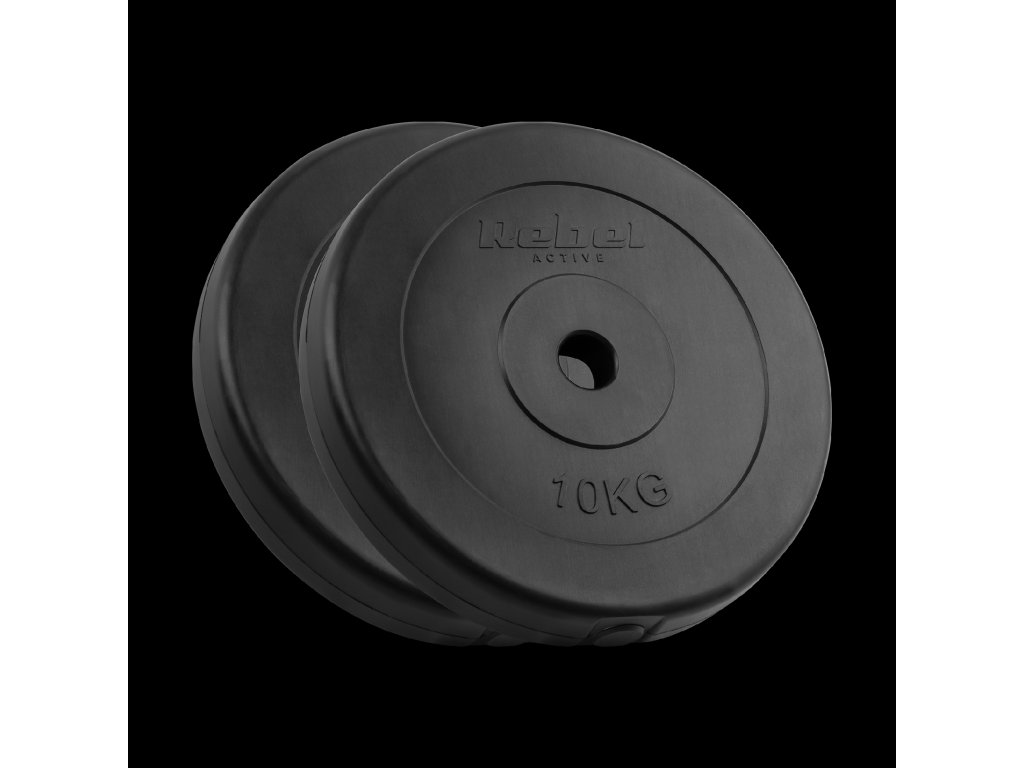 Kotúče na činky 2x10kg, 31mm, REBEL ACTIVE