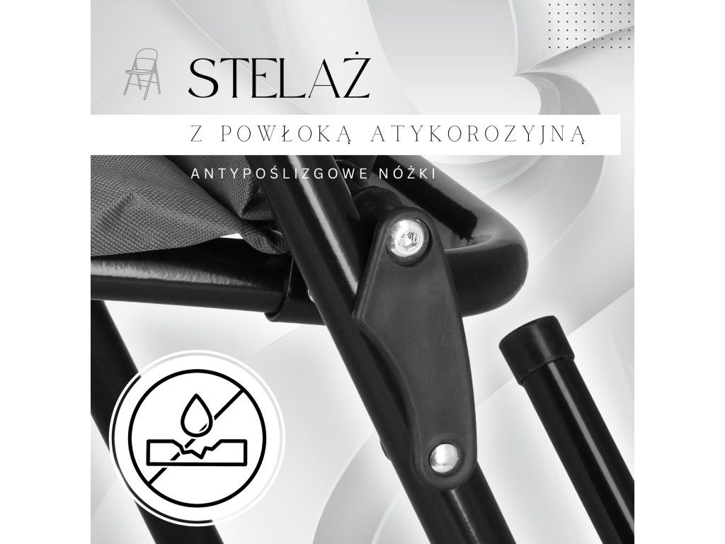 Skladacia záhradná stolička s podrúčkami S-GC0064 - detail 2