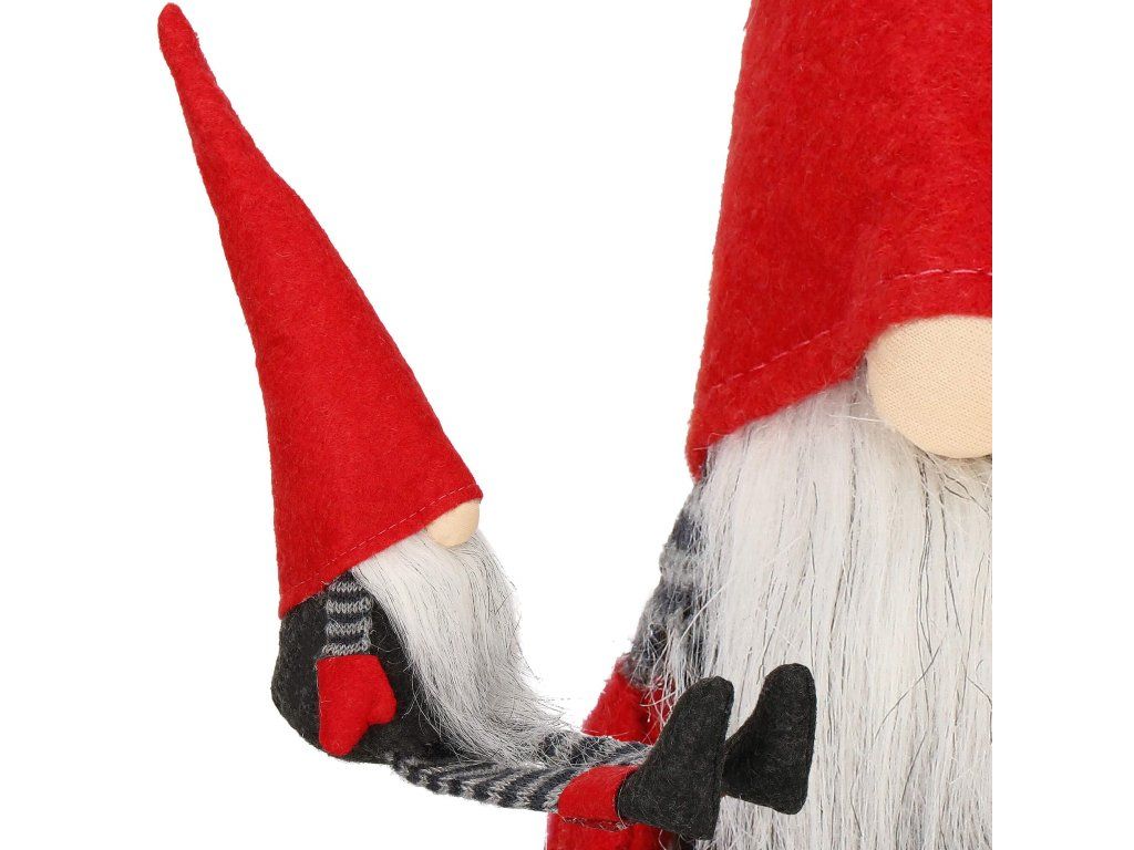 Vianočný škriatok sediaci s visiacimi nohami 38 cm S-CA0900 - detail 2
