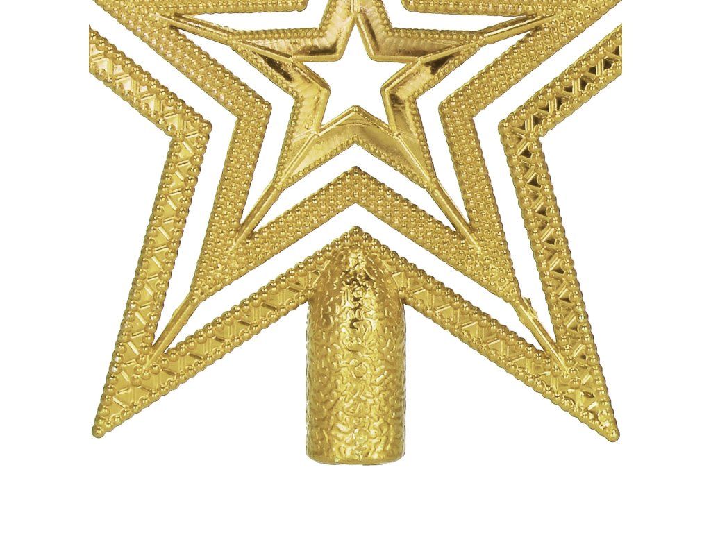 Vianočná ozdoba hviezda zlatá 14,5 cm S-CA0787 - detail 2