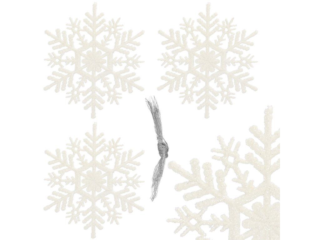 Vianočná ozdoba snehová vločka 10 cm 3 ks S-CA0775 - detail 2