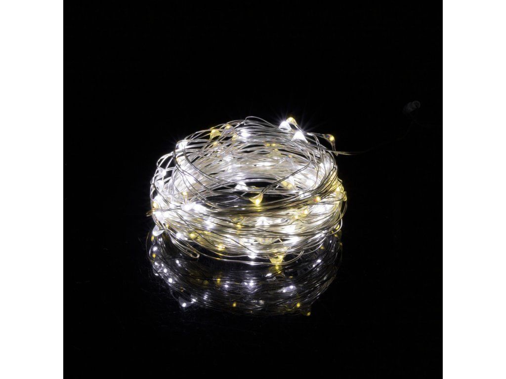 Mikro LED svetelná reťaz na batérie 100 LED 9,9 m S-CL0024 - detail 2