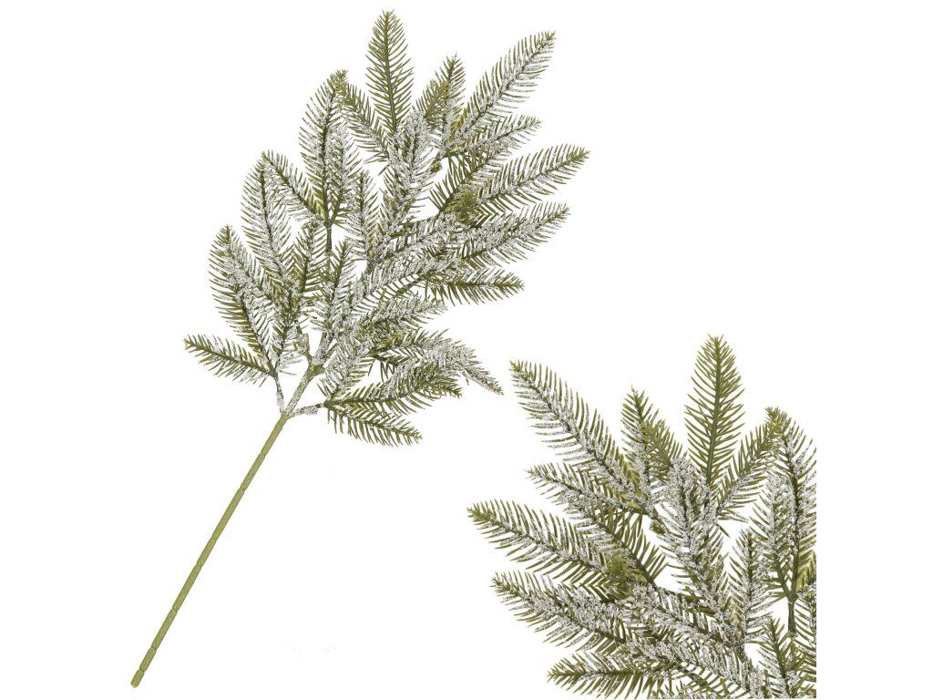 Vianočná dekoračná vetvička zasnežená 68 cm S-CA1313 - detail 2