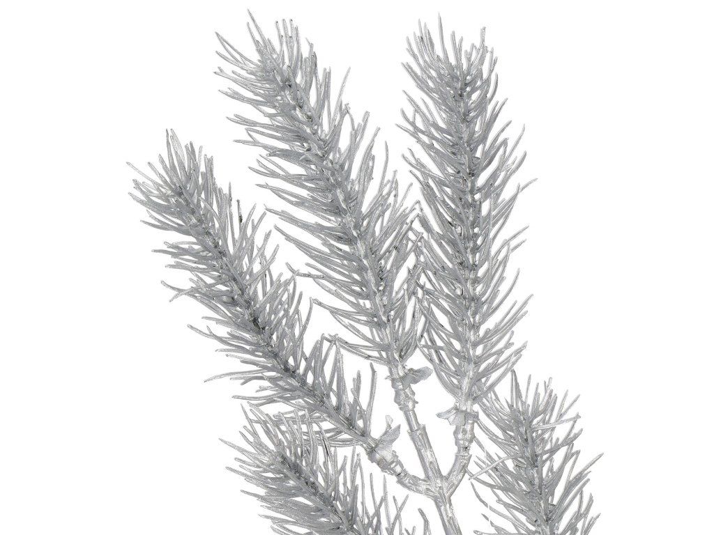 Vianočná ozdobná vetvička zeleno-strieborná 47 cm S-CA1314 - detail 2