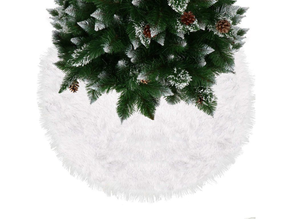 Springos podložka pod vianočný stromček biela 72 cm z imitácie kožušiny, 75 CM S-CA0761 - detail 2