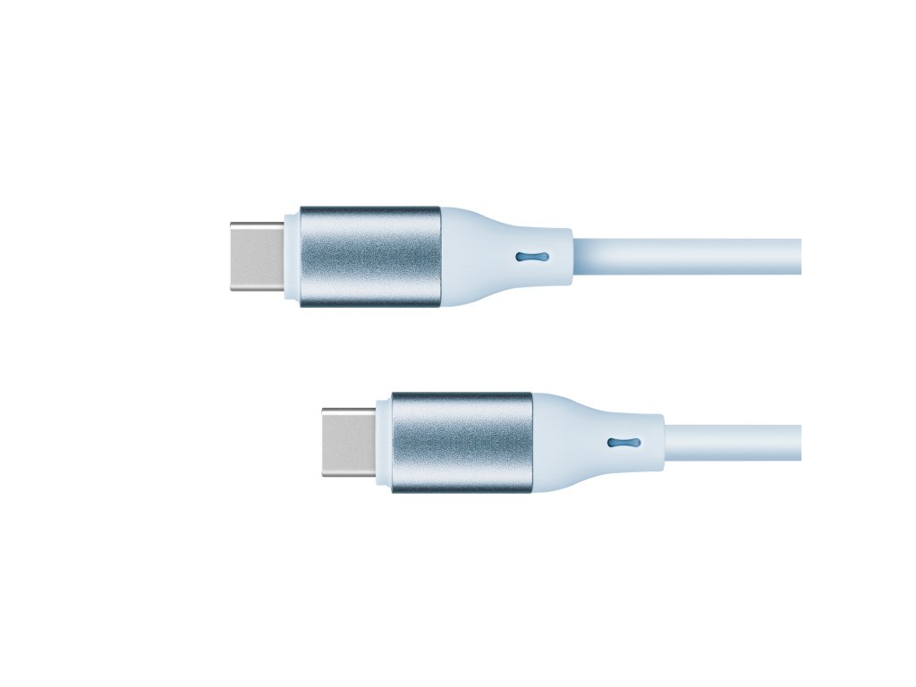 USB Type-C kábel - USB Type-C 100 W 1 m silikónový modrý Kruger&Matz Basic