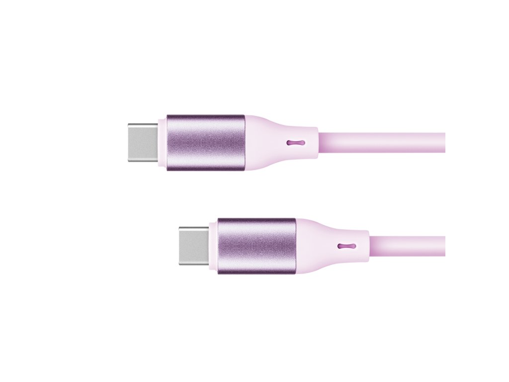 USB Type C - USB Type C 100 W 1 m silikónový ružový Kruger&Matz Basic