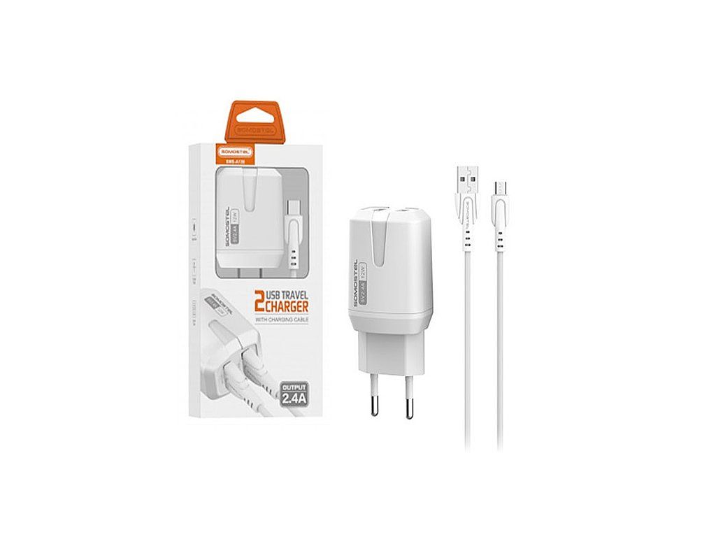 Sieťová nabíjačka micro USB 2,4 A L-GSM1042-2 detail 2