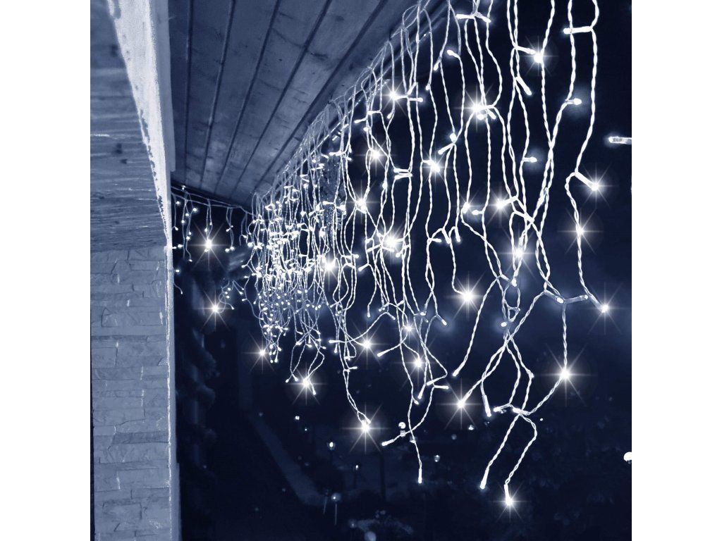 Vianočný LED cencúľový záves 500 LED studená biela 20 m S-CL0530 - detail 2