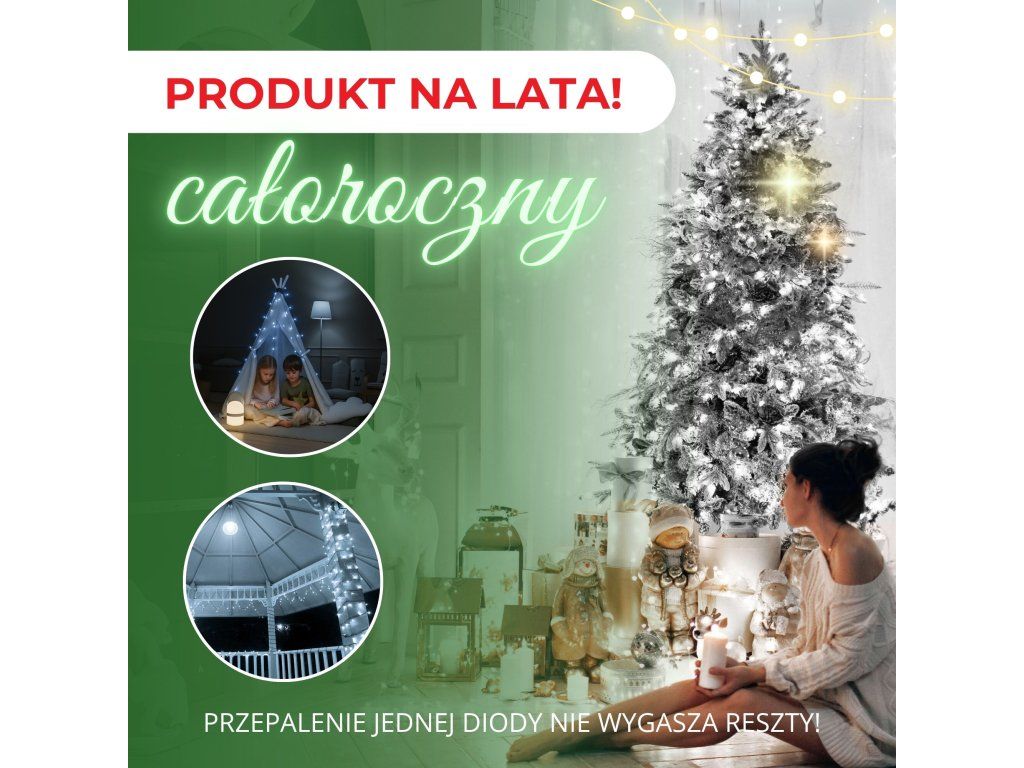 Vianočná LED svetelná reťaz 500 LED studená biela 25 m S-CL0547 - detail 2
