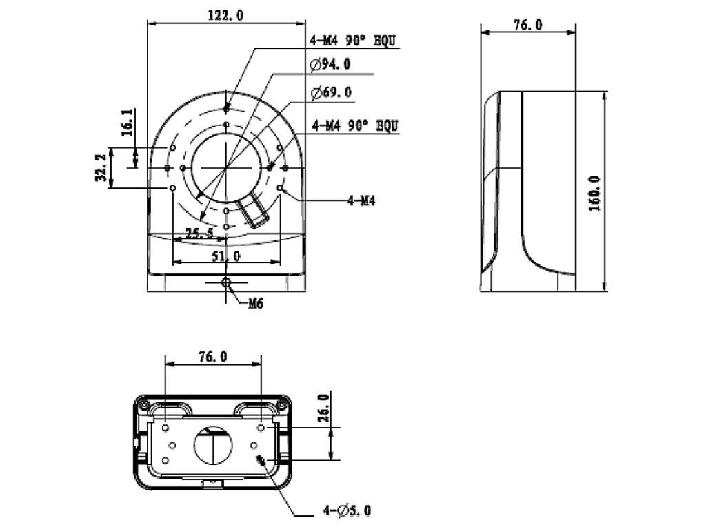 Detail produktu Dahua PFB204 W držiak EC-17034