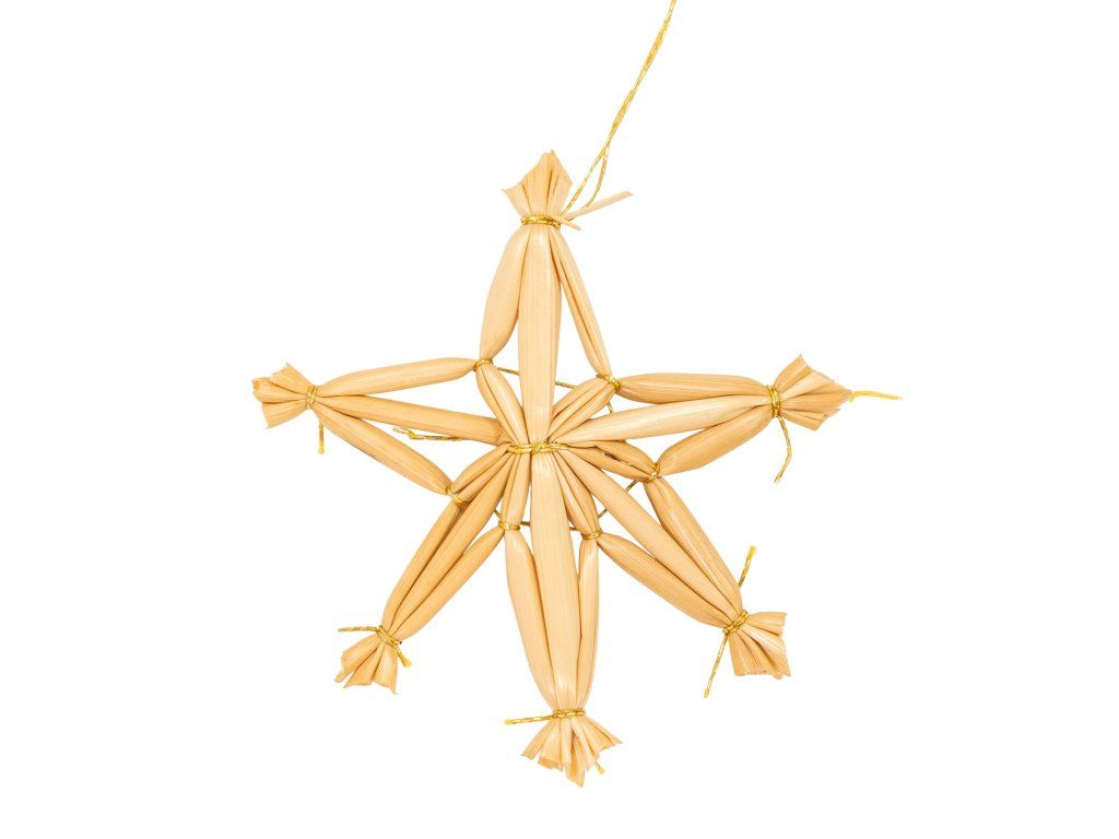 Slamenné vianočné ozdoby na stromček 48 ks 6–11 cm S-CA1470 - detail 2