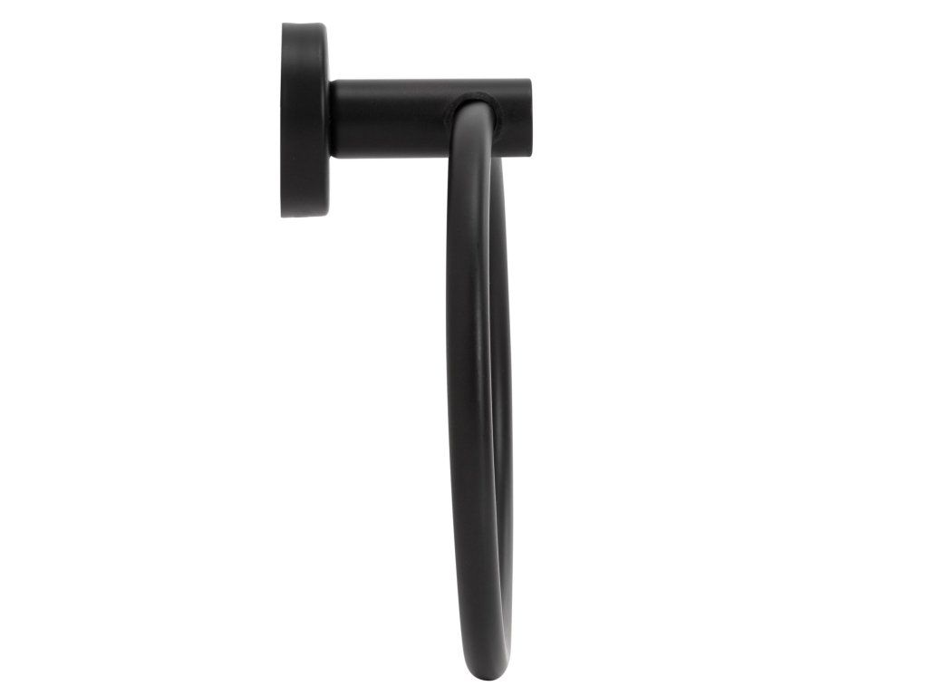 Kruhový držiak na uterák čierny matný 15,5 cm S-HG0076 - detail 2