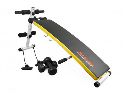 Šikmá lavička s expandérmi a činkami NS-07