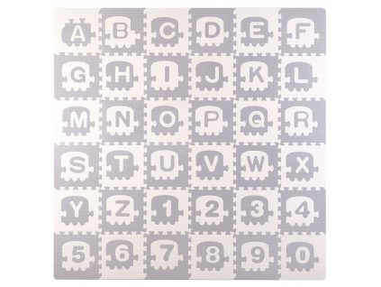 Penové puzzle na zem vláčik a abeceda 36ks
