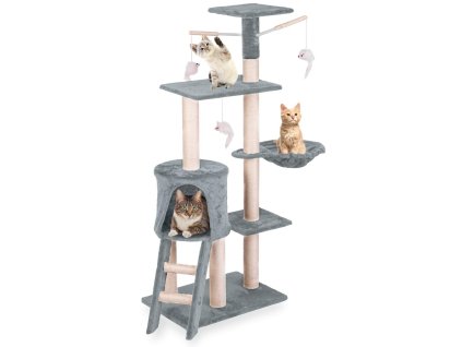Škrabadlo pre mačky 140 cm DR-267 Pethaus z myszką j. szary