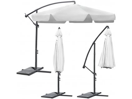 Slnečník na terasu sivý 350cm