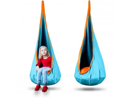 Detská hojdačka do izby Cocoon tyrkysová