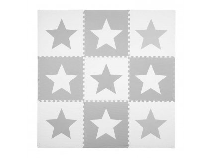 Penové puzzle na zem 180x180cm 9ks - hviezdy