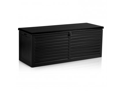 Záhradný box 390L čierny 143 x 57 x 53,5 cm