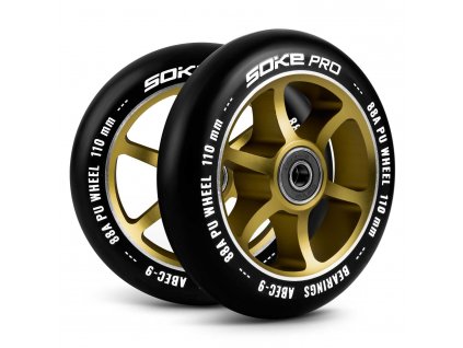 Kolieska na freestyle kolobežku SOKE PRO 110mm 88A zlaté 2ks