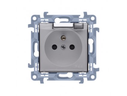 Zásuvka 250 V Simon 10 IP44 s clonkami modul biela/transparentná