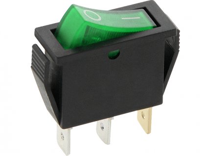 Kolískový vypínač 12V MK111 zelený