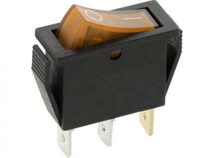 Kolískový vypínač MK111 žlto/jantárový 230V