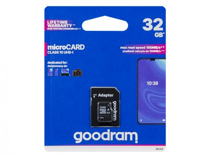 Karta MicroSDHC 32GB+ada,SD CL10 GOODRAM