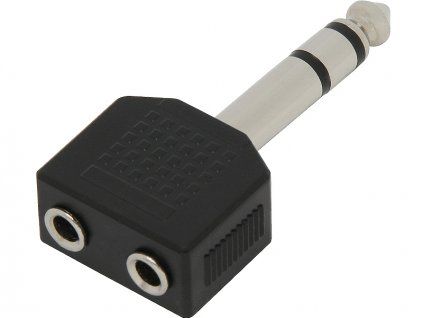 Konektor jack 6,3 na 2x jack 3,5 3413-