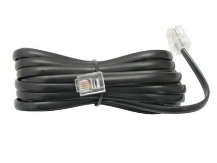 Telefónny kábel SP4-4/ 3m WT/WT čierna
