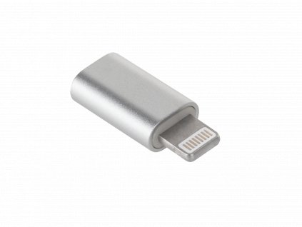 Redukcia micro USB - Lightning strieborná