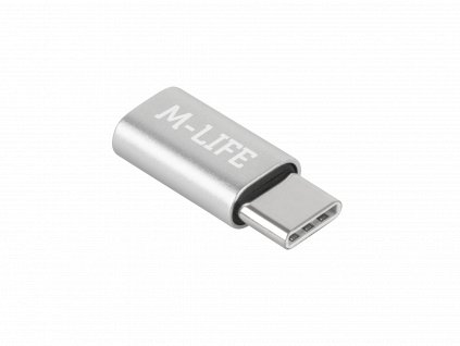 Redukcia Micro USB - USB C M-Life strieborný