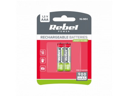 Nabíjateľné batérie AAA Ni-MH HR3 900mAh (2ks)