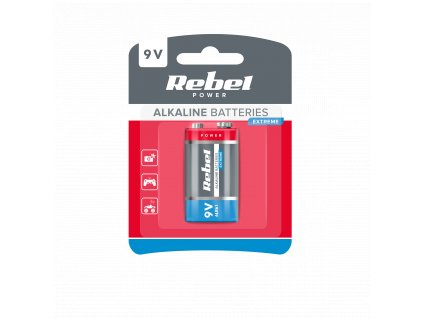Alkalická batéria REBEL EXTREME 9V 6LR6
