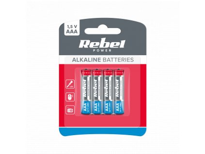 Batéria REBEL alkalická AAA 1,5V LR03 (4ks)