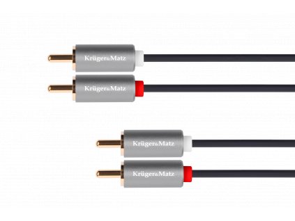 Prepojovací kábel RCA 2x - RCA 2x, 5m Basic KM1212