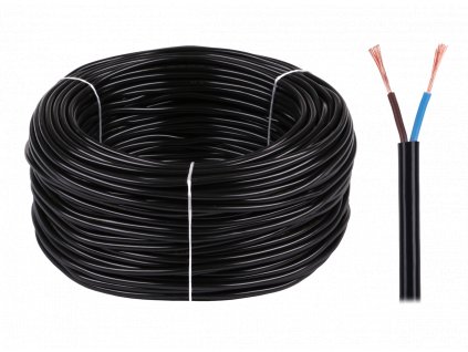 Elektrický kábel OMY 2x1 300/300V čierny