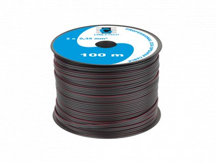 Kábel na reproduktory 2x 0,35mm CCA čierny(100m)