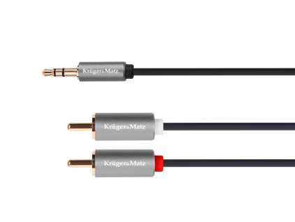 Audio kábel jack 3,5 mm stereo na 2 RCA 1,8 m Krüger&Matz Basic L-KM1214