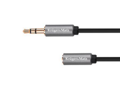 Predlžovací audio kábel jack 3,5 mm stereo 1 m samec–samica Krüger&Matz Basic L-KM1229