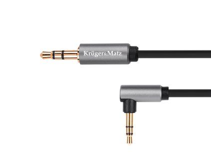 Audio kábel jack 3,5 mm stereo 1 m uhlový Krüger&Matz Basic L-KM1232