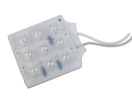 Zoskupenie LED 9FLUX v plastovom plášti (modrá)