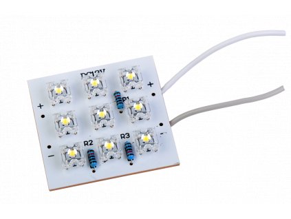 klaster diodowy 9flux niebieski pcb 40x40mm 713e242f3f174a19b8e4138ba6e7605d 67f25a6e