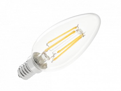 LED žiarovka E14, 4W sviečka (vlákno) 3000K, 230V